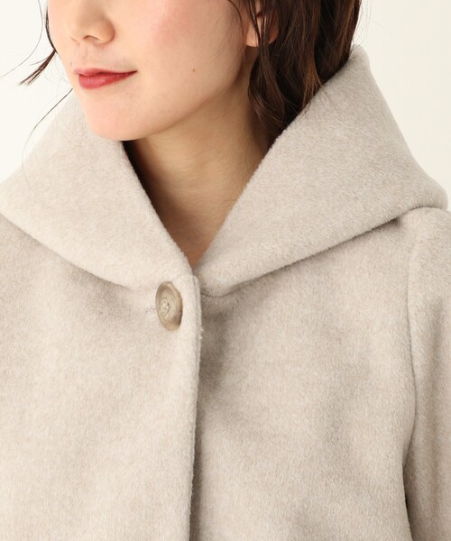 SOUP(スープ)の「◆大きいサイズあり・13号・15号/ビーバーショートフードライクコート(その他アウター・レディース・ライトベージュ/ライトグレー/グレー・09/11/13/15 )」の7枚目の写真