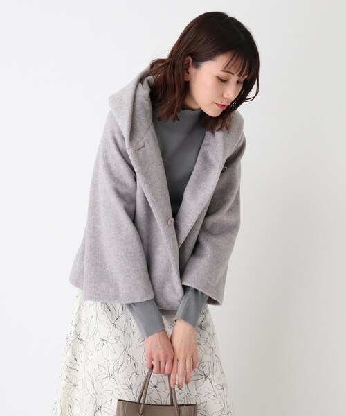 SOUP(スープ)の「◆大きいサイズあり・13号・15号/ビーバーショートフードライクコート(その他アウター・レディース・ライトベージュ/ライトグレー/グレー・09/11/13/15 )」の16枚目の写真