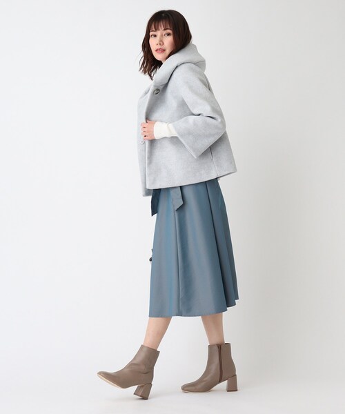 SOUP(スープ)の「◆大きいサイズあり・13号・15号/ビーバーショートフードライクコート(その他アウター・レディース・ライトベージュ/ライトグレー/グレー・09/11/13/15 )」の20枚目の写真