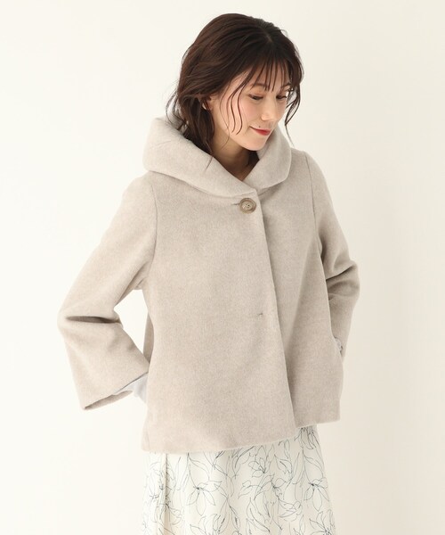 SOUP(スープ)の「◆大きいサイズあり・13号・15号/ビーバーショートフードライクコート(その他アウター・レディース・ライトベージュ/ライトグレー/グレー・09/11/13/15 )」の22枚目の写真