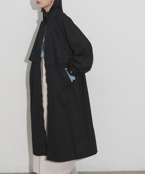 Aunt Marie's(アントマリーズ)の「スタンドカラーボリュームスリーブトレンチコート(トレンチコート・レディース・ブラック/ベージュ・FREE/MEDIUM/TALL)」の22枚目の写真