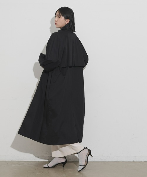 Aunt Marie's(アントマリーズ)の「スタンドカラーボリュームスリーブトレンチコート(トレンチコート・レディース・ブラック/ベージュ・FREE/MEDIUM/TALL)」の20枚目の写真