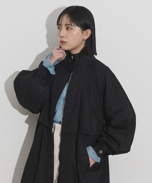 Aunt Marie's(アントマリーズ)の「スタンドカラーボリュームスリーブトレンチコート(トレンチコート・レディース・ブラック/ベージュ・FREE/MEDIUM/TALL)」の19枚目の写真