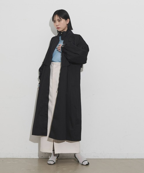 Aunt Marie's(アントマリーズ)の「スタンドカラーボリュームスリーブトレンチコート(トレンチコート・レディース・ブラック/ベージュ・FREE/MEDIUM/TALL)」の17枚目の写真