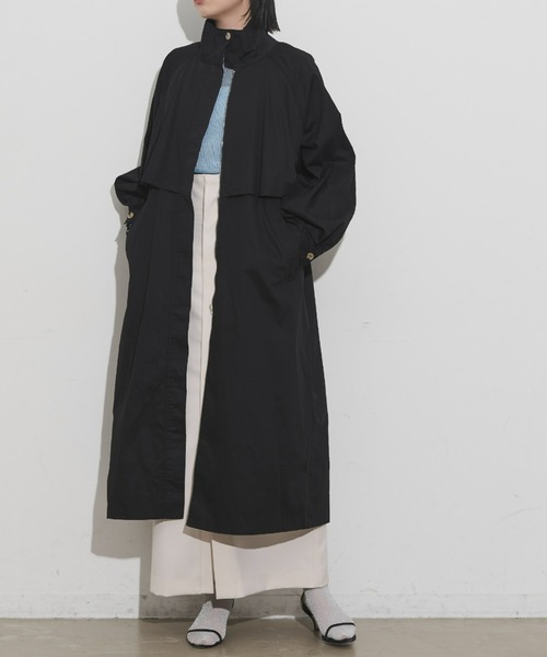Aunt Marie's(アントマリーズ)の「スタンドカラーボリュームスリーブトレンチコート(トレンチコート・レディース・ブラック/ベージュ・FREE/MEDIUM/TALL)」の21枚目の写真