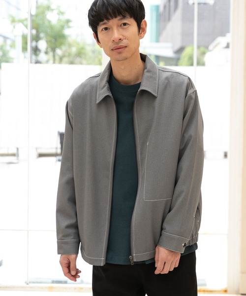 LAKOLE（ラコレ）の「ステップツイルステッチブルゾン[セットアップ対応] / 261233（ブルゾン・メンズ・グレー/ネイビー/ブラック・MEDIUM/LARGE）」の3枚目の写真