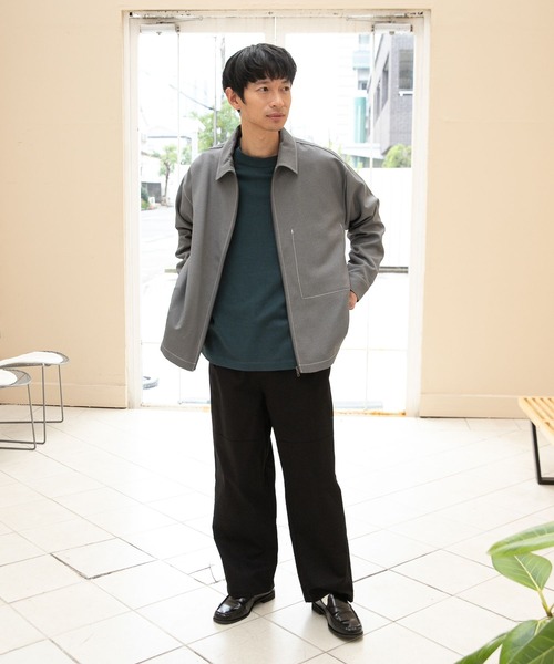 LAKOLE（ラコレ）の「ステップツイルステッチブルゾン[セットアップ対応] / 261233（ブルゾン・メンズ・グレー/ネイビー/ブラック・MEDIUM/LARGE）」の4枚目の写真