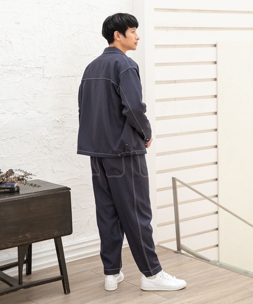 LAKOLE（ラコレ）の「ステップツイルステッチブルゾン[セットアップ対応] / 261233（ブルゾン・メンズ・グレー/ネイビー/ブラック・MEDIUM/LARGE）」の12枚目の写真