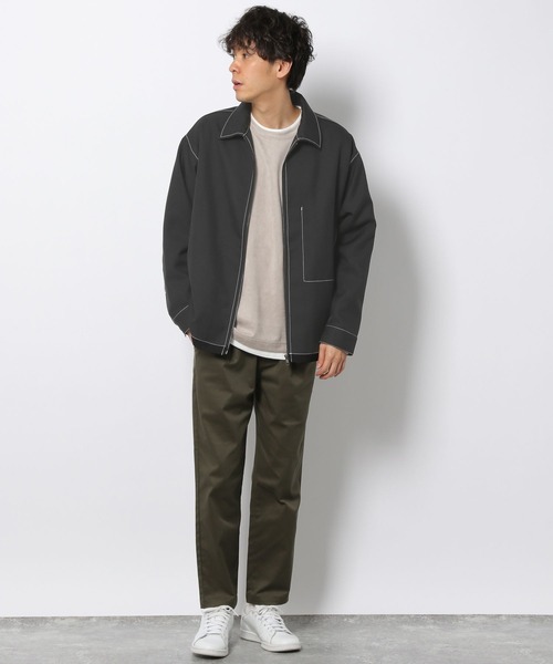 LAKOLE（ラコレ）の「ステップツイルステッチブルゾン[セットアップ対応] / 261233（ブルゾン・メンズ・グレー/ネイビー/ブラック・MEDIUM/LARGE）」の13枚目の写真