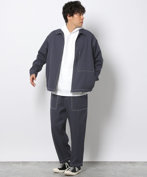 LAKOLE（ラコレ）の「ステップツイルステッチブルゾン[セットアップ対応] / 261233（ブルゾン・メンズ・グレー/ネイビー/ブラック・MEDIUM/LARGE）」の16枚目の写真