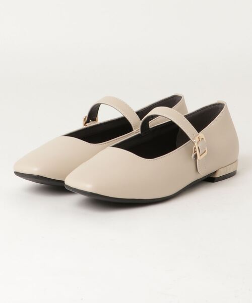 NUOVO(ヌオーヴォ)の「NUOVO ヌオーヴォ SQ STRAP 1.5 スクエア ストラップ 1.5 NE30261 BEIGE(パンプス・レディース・ベージュ・LARGE/SMALL/MEDIUM/X-LARGE)」の1枚目の写真