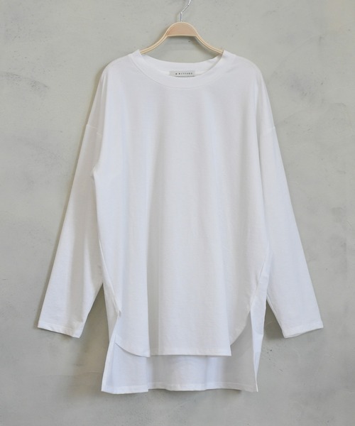 BITTOKO（ビットコ）の「定番サイドスリットプルオーバー（Tシャツ/カットソー・レディース・ブルー/グレー/マスタード/ブラック/ホワイト・FREE）」の2枚目の写真