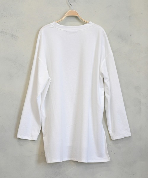 BITTOKO（ビットコ）の「定番サイドスリットプルオーバー（Tシャツ/カットソー・レディース・ブルー/グレー/マスタード/ブラック/ホワイト・FREE）」の17枚目の写真