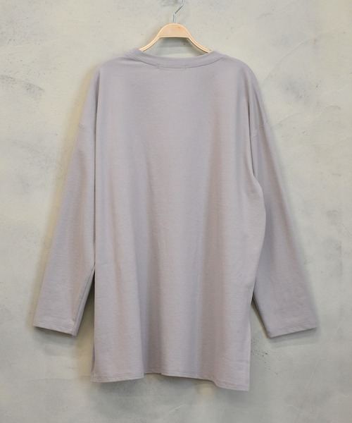 BITTOKO（ビットコ）の「定番サイドスリットプルオーバー（Tシャツ/カットソー・レディース・ブルー/グレー/マスタード/ブラック/ホワイト・FREE）」の8枚目の写真