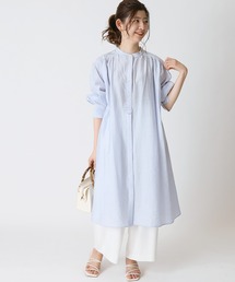 Simplicite | バンドカラーミニワンピース◆(シャツワンピース)