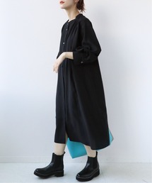 Simplicite | バンドカラーミニワンピース◆(シャツワンピース)