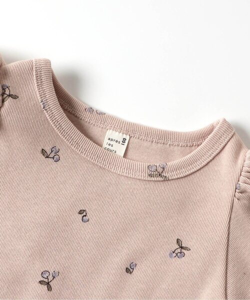 apres les cours(アプレレクール)の「WEB限定 総柄パフスリーブロンT(Tシャツ/カットソー・キッズ・グレー/ブラック/ブルー/ミント/アイボリー/サーモンピンク・120/100/90/130/80/140/110)」の13枚目の写真