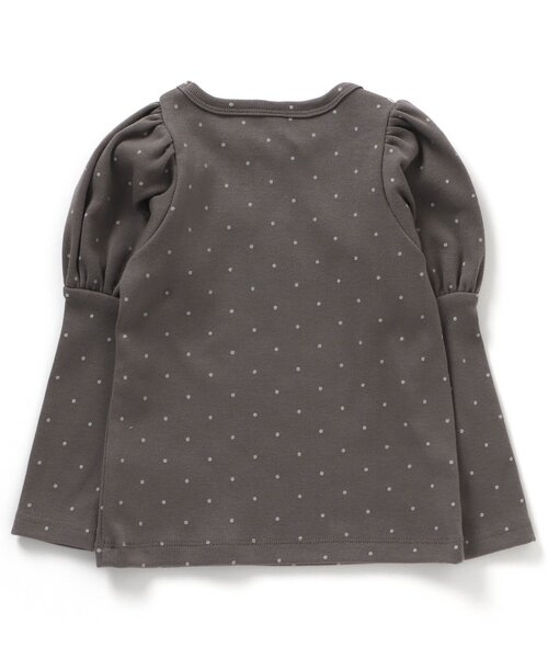 apres les cours(アプレレクール)の「WEB限定 総柄パフスリーブロンT(Tシャツ/カットソー・キッズ・グレー/ブラック/ブルー/ミント/アイボリー/サーモンピンク・120/100/90/130/80/140/110)」の20枚目の写真