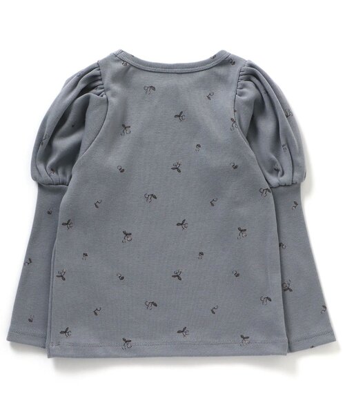 apres les cours(アプレレクール)の「WEB限定 総柄パフスリーブロンT(Tシャツ/カットソー・キッズ・グレー/ブラック/ブルー/ミント/アイボリー/サーモンピンク・120/100/90/130/80/140/110)」の21枚目の写真