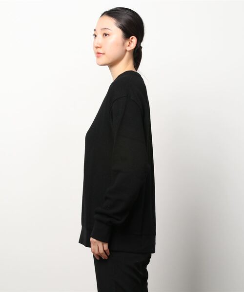 Bling Leads(ブリングリーズ)の「『Bling leads』ワッフル クルーネックカットソー(Tシャツ/カットソー・レディース・ブラック/モカ/グレイッシュベージュ・MEDIUM/LARGE/X-LARGE)」の4枚目の写真
