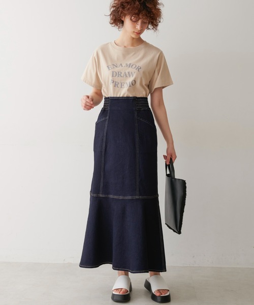 FREE'S MART（フリーズマート）の「【Sシリーズ対応】◇パネル切替マーメイドデニムスカート（デニムスカート・レディース・インディゴブルー/ホワイト系その他/ワンウォッシュ・SMALL/MEDIUM/X-SMALL）」の16枚目の写真