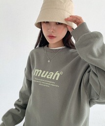 A'GEM/9 × .kom『muah muah/ムーアムーア』MUAH SIGNATURE GRAPHIC MTM/シグネチャースウェットシャツ