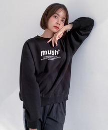 A'GEM/9 × .kom『muah muah/ムーアムーア』MUAH SIGNATURE GRAPHIC MTM/シグネチャースウェットシャツ