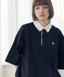 U.S. POLO ASSN. / ユーエスポロアッスン 別注 コラボ ビッグシルエット オーバーサイズ 半袖 ラガーシャツ