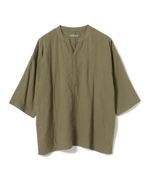 BEAMS LIGHTS（ビームスライツ）の「BEAMS LIGHTS / トゥルーコットン ガーゼ プルオーバー シャツ（シャツ/ブラウス・メンズ・ブラック系その他4/ブラウン系その他2・MEDIUM/LARGE/SMALL）」の9枚目の写真