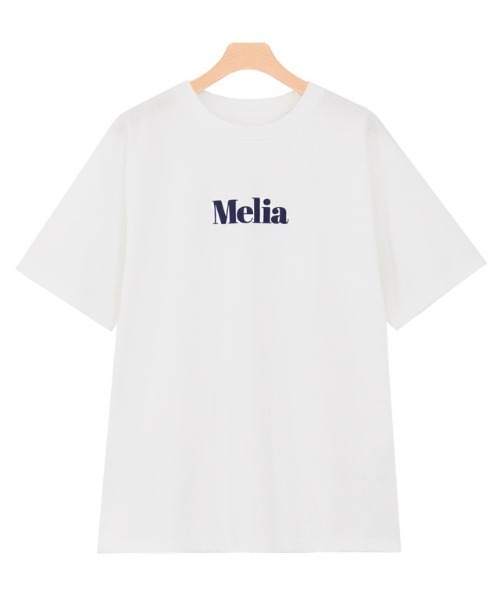 Pierrot(ピエロ)の「【ZOZO限定カラー発売】Melia 発泡プリントロゴTシャツ(Tシャツ/カットソー・レディース・ホワイト×ホワイト/ブラック×ブラック/ピンクベージュ/ホワイト×ネイビー/グレイッシュベージュ・M/L)」の21枚目の写真