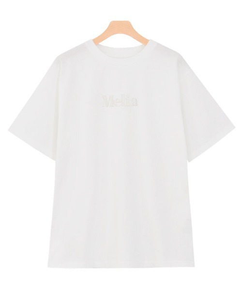 Pierrot(ピエロ)の「【ZOZO限定カラー発売】Melia 発泡プリントロゴTシャツ(Tシャツ/カットソー・レディース・ホワイト×ホワイト/ブラック×ブラック/ピンクベージュ/ホワイト×ネイビー/グレイッシュベージュ・M/L)」の17枚目の写真