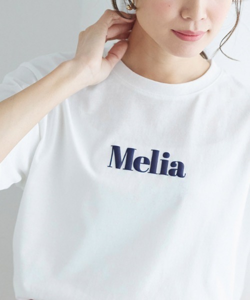 Pierrot(ピエロ)の「【ZOZO限定カラー発売】Melia 発泡プリントロゴTシャツ(Tシャツ/カットソー・レディース・ホワイト×ホワイト/ブラック×ブラック/ピンクベージュ/ホワイト×ネイビー/グレイッシュベージュ・M/L)」の14枚目の写真