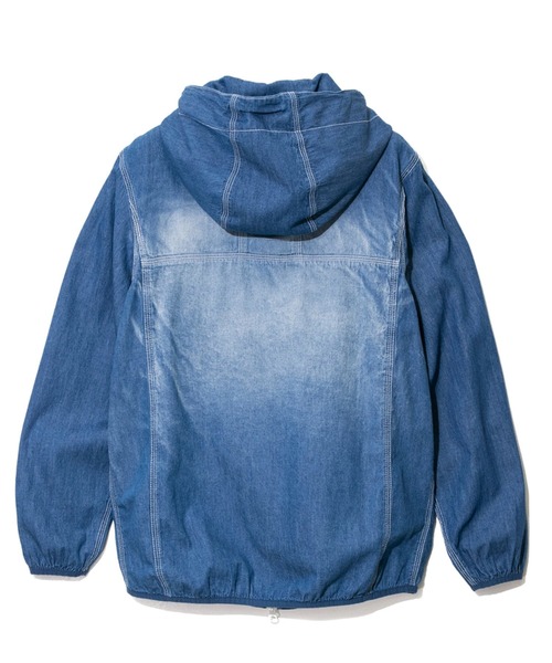 go slow caravan（ゴースローキャラバン）の「ツイル/麻混デニム ステッチワークパーカJK（ブルゾン・メンズ・インディゴブルー/カーキ/サンドベージュ・MEDIUM/X-LARGE/LARGE）」の7枚目の写真