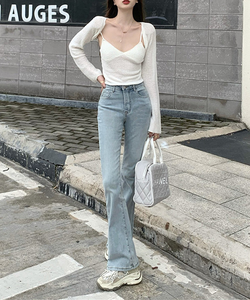 c.u.l（シーユーエル）の「【c.u.l:w】フレアブーツカットデニムパンツ culw172（デニムパンツ・レディース・ブルー/ライトブルー・S/M/L）」の20枚目の写真