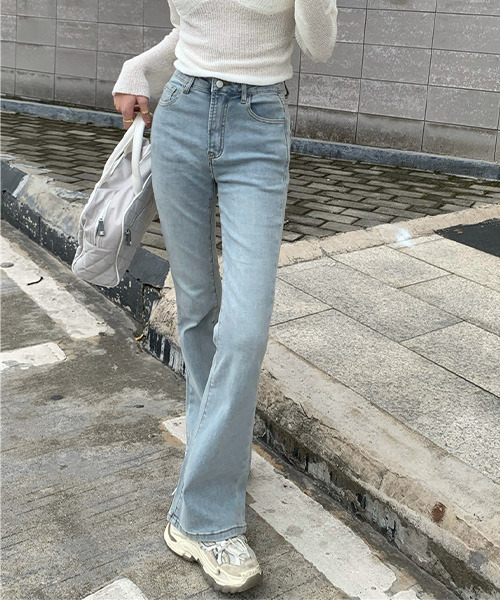 c.u.l（シーユーエル）の「【c.u.l:w】フレアブーツカットデニムパンツ culw172（デニムパンツ・レディース・ブルー/ライトブルー・S/M/L）」の6枚目の写真