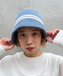 コットン100％の丈夫なハリ！ニットラインバケットハット