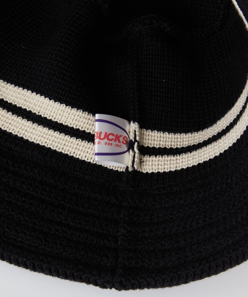 CIAOPANIC（チャオパニック）の「コットン100％の丈夫なハリ！ニットラインバケットハット（ハット・メンズ・ブラック/ブラウン/ブルー/アイボリー・FREE）」の5枚目の写真