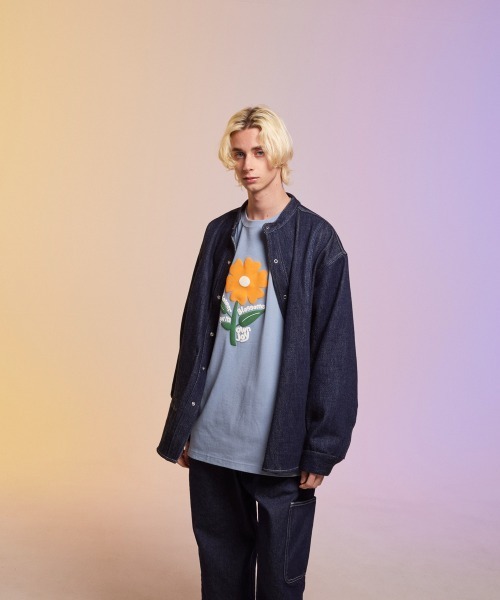 rehacer（レアセル）の「rehacer : Flower's Joy HW Wide T / フラワーズ ジョイ  ヘビーウェイト ワイド Tシャツ（Tシャツ/カットソー・メンズ・ブラック/ブルー/ベージュ・MEDIUM/X-LARGE/LARGE）」の14枚目の写真