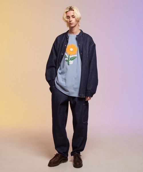 rehacer（レアセル）の「rehacer : Flower's Joy HW Wide T / フラワーズ ジョイ  ヘビーウェイト ワイド Tシャツ（Tシャツ/カットソー・メンズ・ブラック/ブルー/ベージュ・MEDIUM/X-LARGE/LARGE）」の16枚目の写真