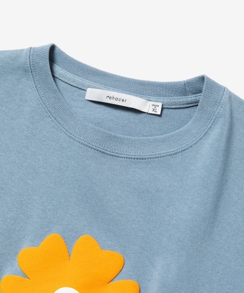rehacer（レアセル）の「rehacer : Flower's Joy HW Wide T / フラワーズ ジョイ  ヘビーウェイト ワイド Tシャツ（Tシャツ/カットソー・メンズ・ブラック/ブルー/ベージュ・MEDIUM/X-LARGE/LARGE）」の18枚目の写真