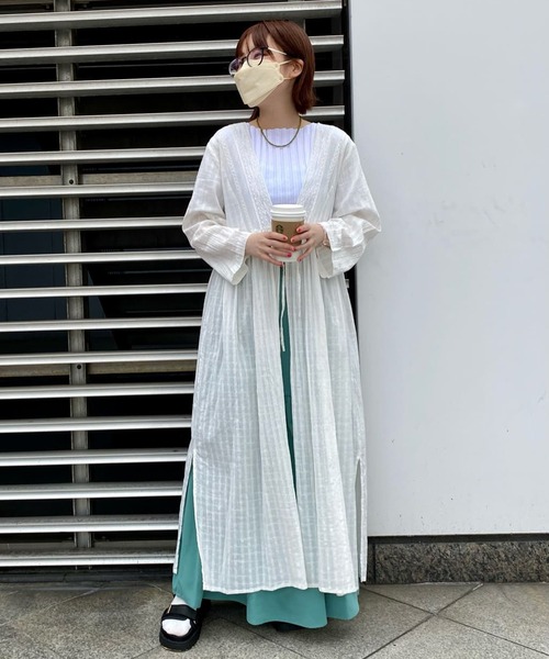 un dix cors(アンディコール)の「定番トップス ワイドリブ半袖ニットプルオーバー(ニット/セーター・レディース・ブラック/グリーン/オフホワイト/オレンジ・FREE)」の5枚目の写真