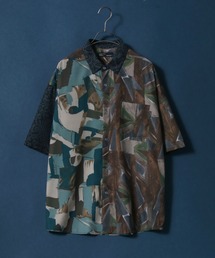 ANPAS | Cool Touch Fabric Total Pattern Print Oversized Silky Shirt/接触冷感 総柄プリント オーバーサイズ シルクタッチ シャツ(シャツ/ブラウス)