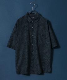 ANPAS | Cool Touch Fabric Total Pattern Print Oversized Silky Shirt/接触冷感 総柄プリント オーバーサイズ シルクタッチ シャツ(シャツ/ブラウス)