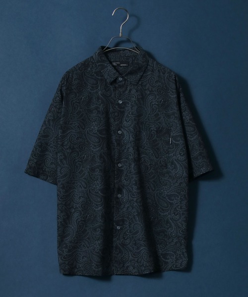 ANPAS(アンパス)の「Cool Touch Fabric Total Pattern Print Oversize Silky Shirt/接触冷感 総柄プリント オーバーサイズ シルクタッチ シャツ(シャツ/ブラウス・メンズ・ホワイト/ライトグレー/ブラック/ブラウン/グレー/グリーン/アイボリー/その他・M/L)」の5枚目の写真
