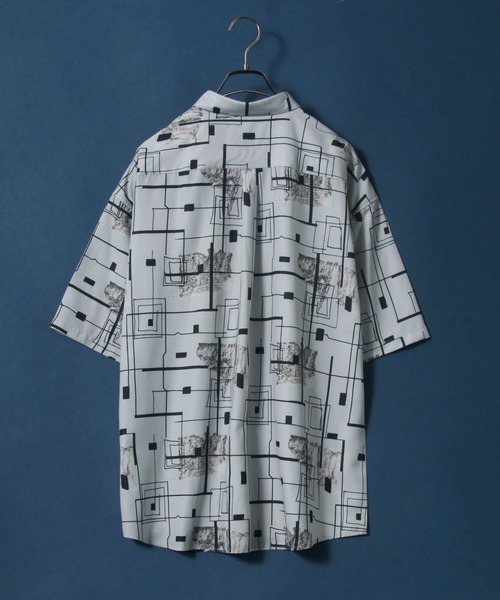 ANPAS(アンパス)の「Cool Touch Fabric Total Pattern Print Oversize Silky Shirt/接触冷感 総柄プリント オーバーサイズ シルクタッチ シャツ(シャツ/ブラウス・メンズ・ホワイト/ライトグレー/ブラック/ブラウン/グレー/グリーン/アイボリー/その他・M/L)」の21枚目の写真