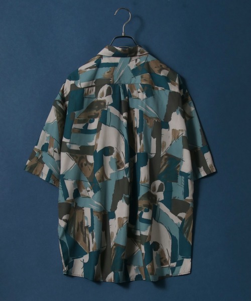 ANPAS(アンパス)の「Cool Touch Fabric Total Pattern Print Oversize Silky Shirt/接触冷感 総柄プリント オーバーサイズ シルクタッチ シャツ(シャツ/ブラウス・メンズ・ホワイト/ライトグレー/ブラック/ブラウン/グレー/グリーン/アイボリー/その他・M/L)」の19枚目の写真