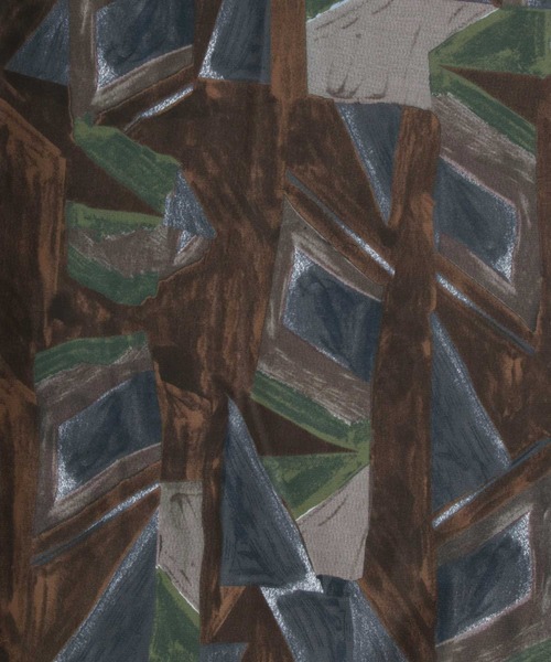 ANPAS(アンパス)の「Cool Touch Fabric Total Pattern Print Oversize Silky Shirt/接触冷感 総柄プリント オーバーサイズ シルクタッチ シャツ(シャツ/ブラウス・メンズ・ホワイト/ライトグレー/ブラック/ブラウン/グレー/グリーン/アイボリー/その他・M/L)」の18枚目の写真