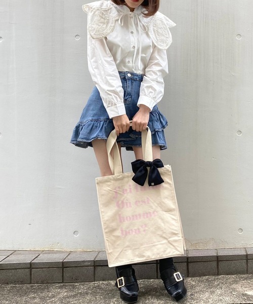 TITTY&CO.（ティティーアンドコー）の「【TITTY&CO.】オリジナルトートバッグ（トートバッグ・レディース・ブラック/ピンク・FREE）」の10枚目の写真