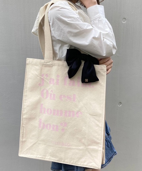 TITTY&CO.（ティティーアンドコー）の「【TITTY&CO.】オリジナルトートバッグ（トートバッグ・レディース・ブラック/ピンク・FREE）」の16枚目の写真