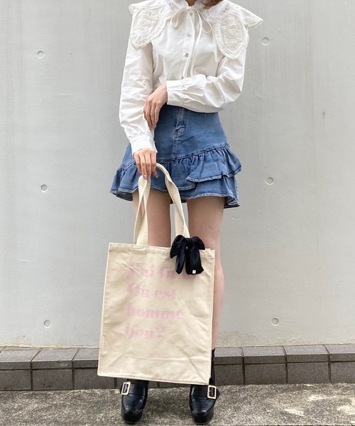 TITTY&CO.（ティティーアンドコー）の「【TITTY&CO.】オリジナルトートバッグ（トートバッグ・レディース・ブラック/ピンク・FREE）」の15枚目の写真